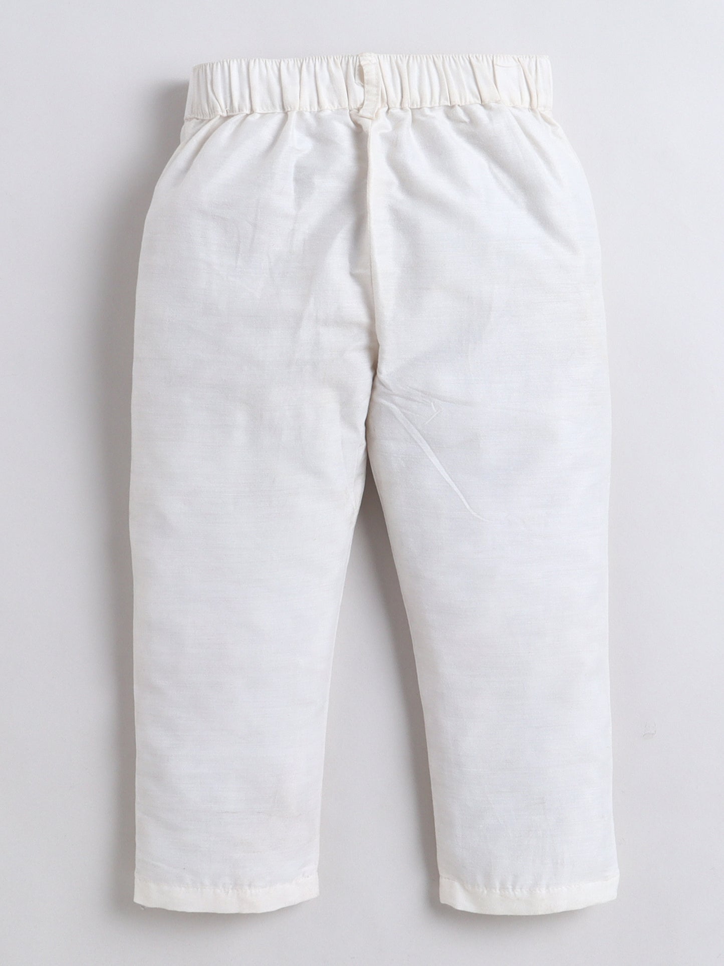 White pants on a light gray background