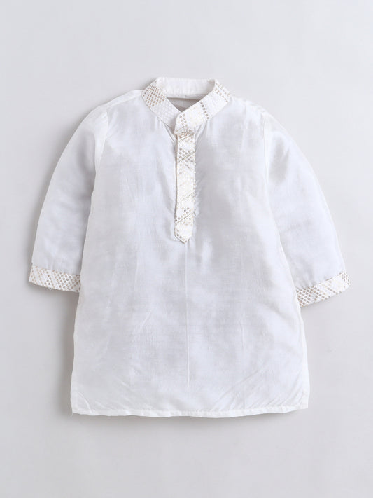 Noor-E-Ivory Royale Sequin Work Kurta Set for Boys | Ethnic Wear For Kids
