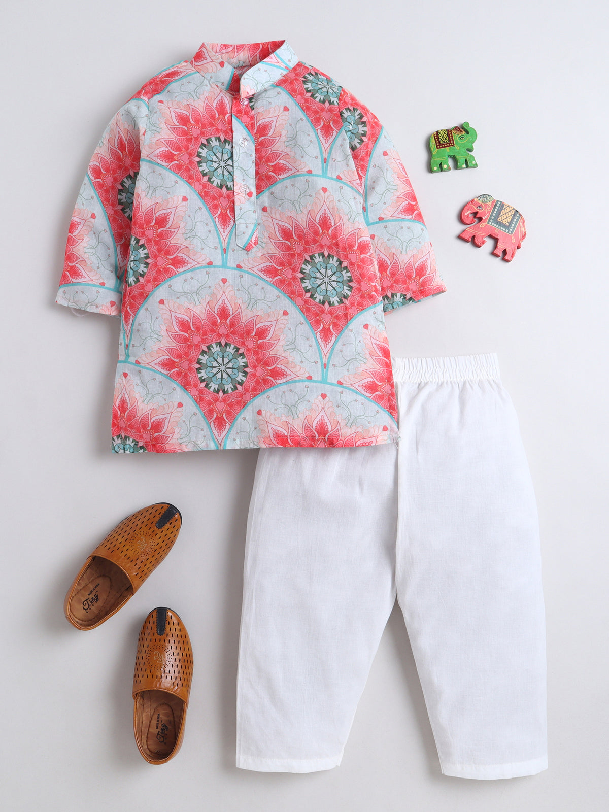 Cotton Blossom Kurta With Pajama For Boys