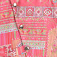 Vibrant Coral Printed Asymmetrical Jacket & White Pajama Set for Boys - funlittleones.com
