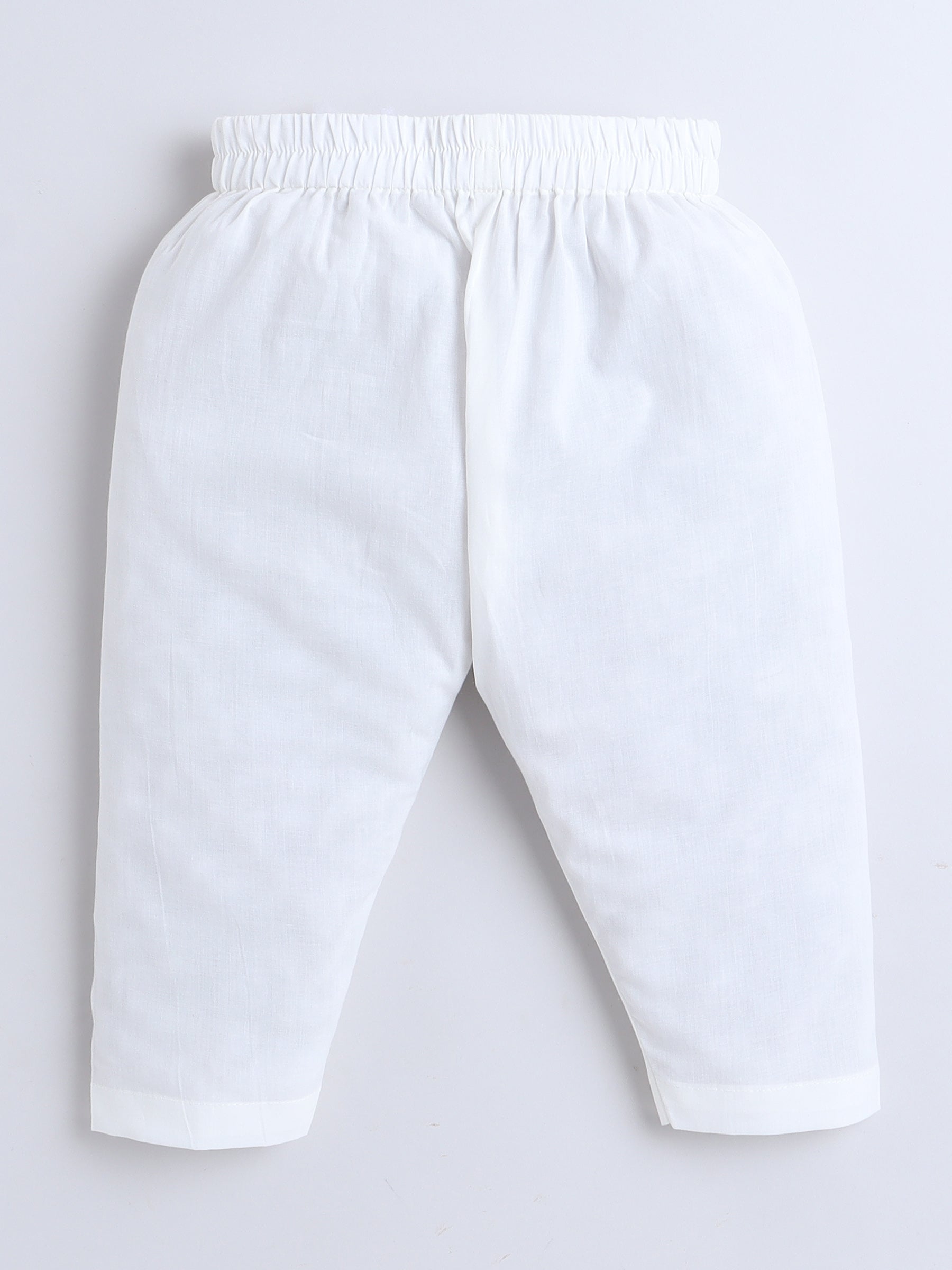Vibrant Coral Printed Asymmetrical Jacket & White Pajama Set for Boys - funlittleones.com