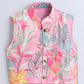 Pink Floral Printed Kurta Pajama Set for Boys