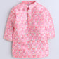 Pink Floral Printed Kurta Pajama Set for Boys