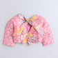 Pink Floral Printed Lehenga Choli Set for Girls