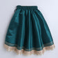 Green Embroidered Lehenga Choli Set for Girls