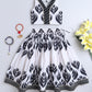 Black And White Printed lehenga Choli For Girls