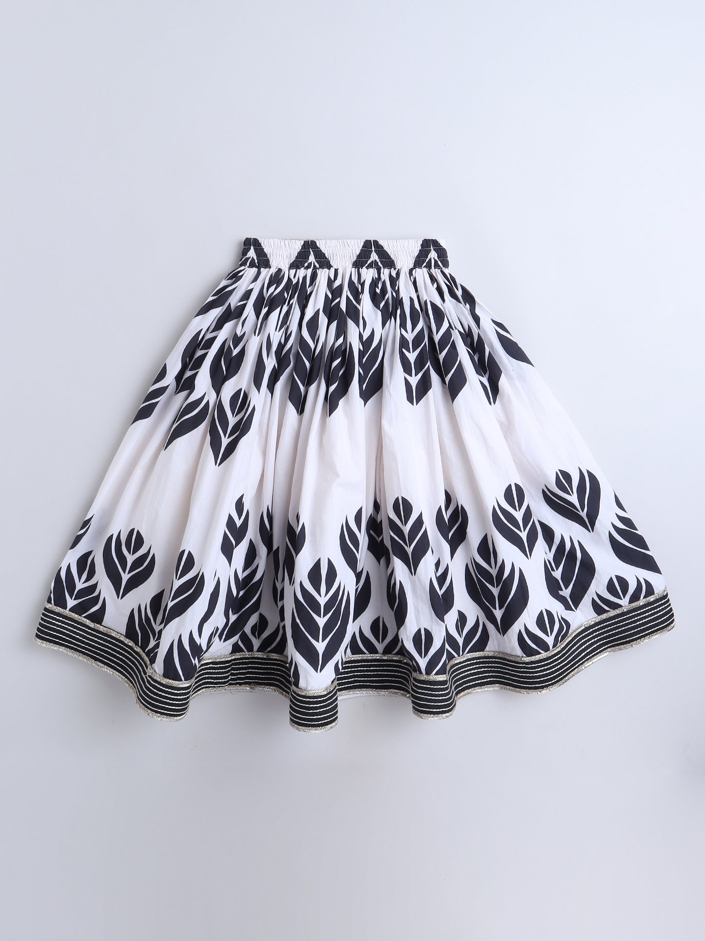 Black And White Printed lehenga Choli For Girls