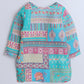 Turquoise Printed Kurta Pajama Set for Girls | Festive Ethnic Wear with Dupatta | All Ages