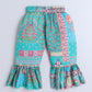 Turquoise Printed Kurta Pajama Set for Girls | Festive Ethnic Wear with Dupatta | All Ages