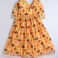 Yellow Patola Printed Dress For Girls