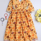 Yellow Patola Printed Dress For Girls