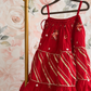 Ruby Red Lehenga Choli Set With Thread Work