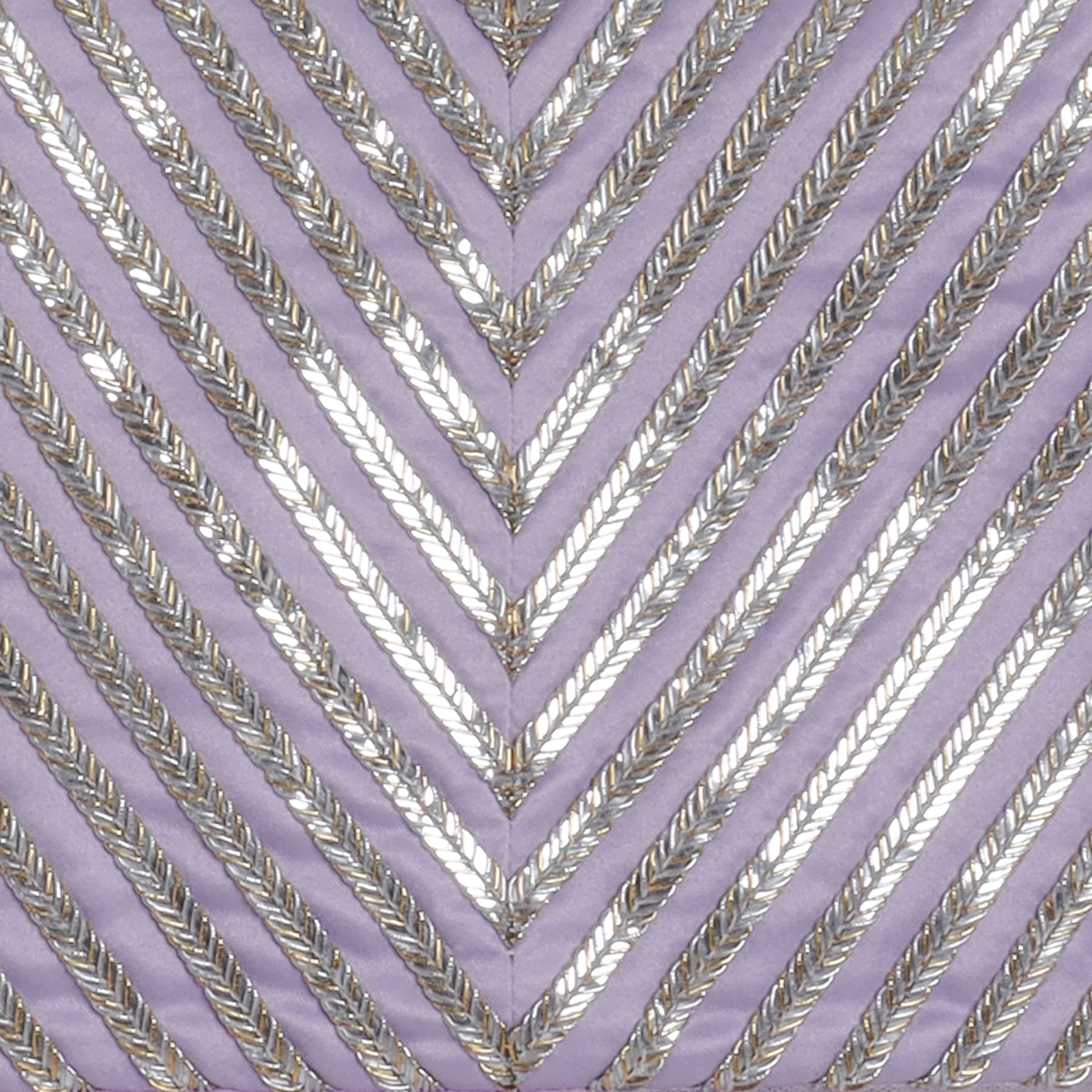 metal strip embroidery close up 