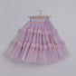 lilac tulle skirt with gold tassels