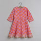 Thread And Gota Lace Detailed Floral Printed Kurti And Palazzo - funlittleones.com