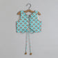 Faux Mirror Work Top With Gota Lace Work Lehenga - funlittleones.com
