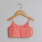 Peach Top With Printed Lace Work Lehenga - funlittleones.com