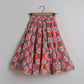 Peach Top With Printed Lace Work Lehenga - funlittleones.com