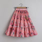 Floral Printed And Pleated Frills Peach Top With Lehenga - funlittleones.com