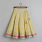Yellow Cutdana And Sequin Work Top With Gota Lace Work Lehenga - funlittleones.com