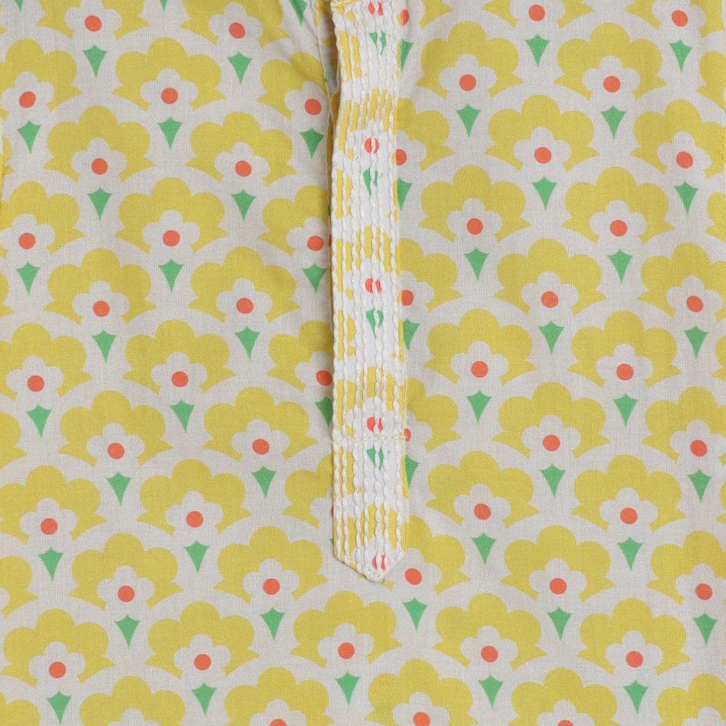 Yellow Printed Kurta With Pyjama - funlittleones.com