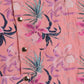 Peach Floral Printed Quilted Jacket With Thread Work Kurta And Pyjama - funlittleones.com