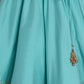 Girls Light Blue Embroidered Blouse With Gota Embellished Borders On The Lehenga - funlittleones.com
