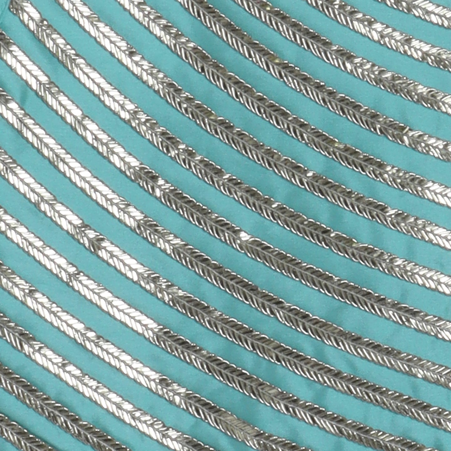 Girls Light Blue Embroidered Blouse With Gota Embellished Borders On The Lehenga - funlittleones.com