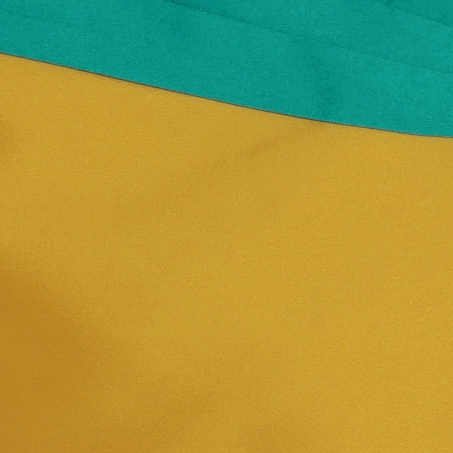 Girls Teal Green With Yellow And Teal Color Blocked One Shoulder Blouse With A Fashionable One Shoulder Drape - funlittleones.com