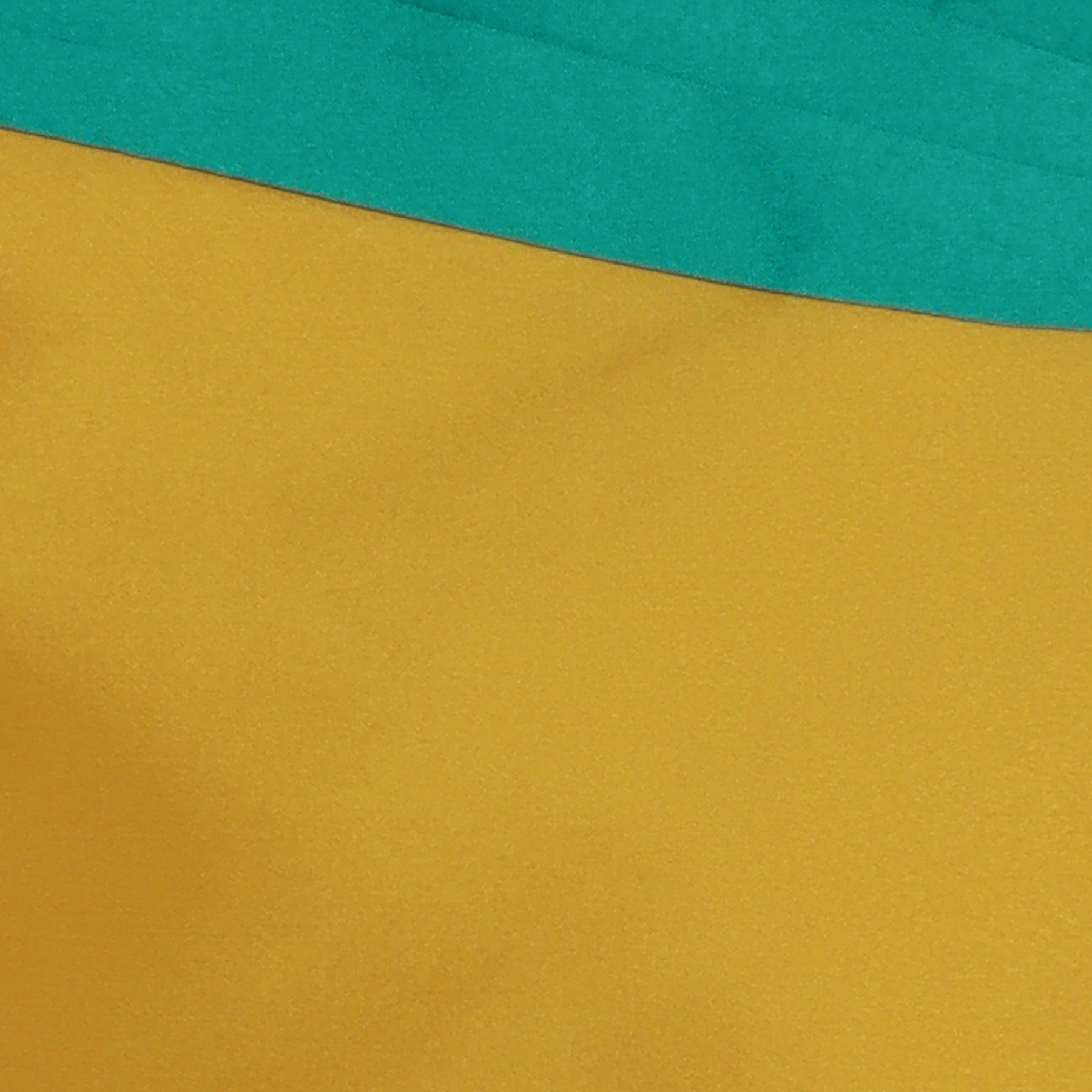 Girls Teal Green With Yellow And Teal Color Blocked One Shoulder Blouse With A Fashionable One Shoulder Drape - funlittleones.com