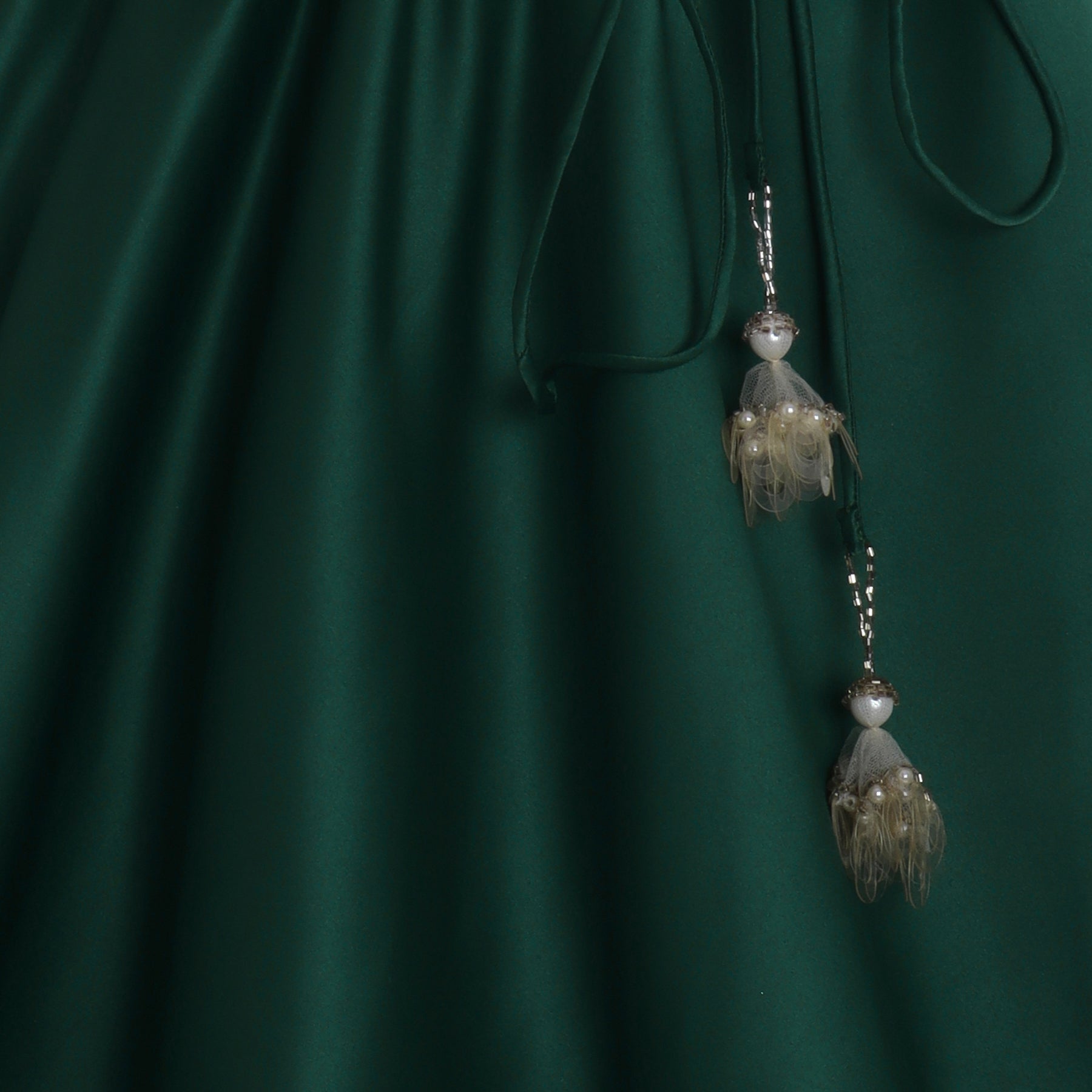 Girls Glamouros One Shoulder Dark Green Flap Top And Flared Lehenga 0-6M Girls Glamouros One Shoulder Dark Green Flap Top And Flared Lehenga 0-6M
