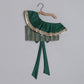 Girls Glamouros One Shoulder Dark Green Flap Top And Flared Lehenga - funlittleones.com