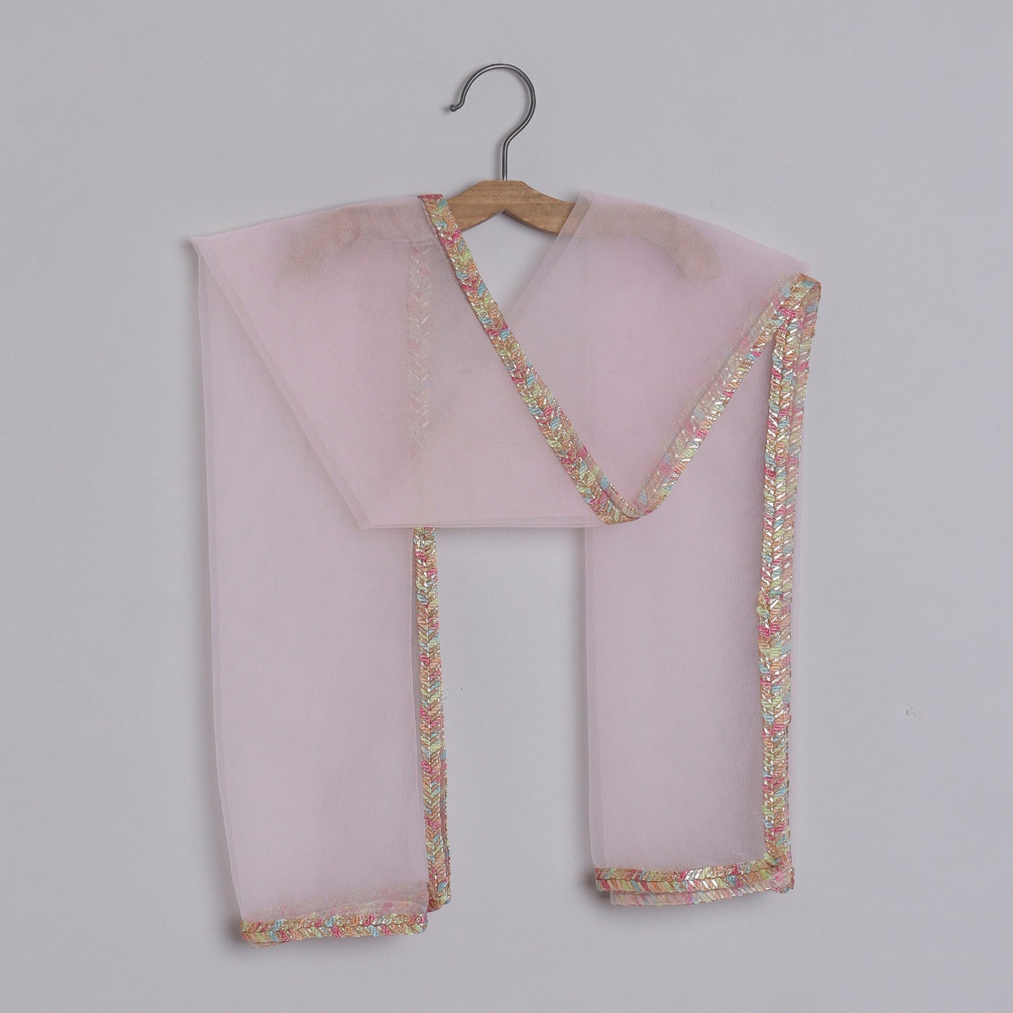 Girls Gorgeous Hand Embroidered Blouse And Layered Lehenga With Dupatta - funlittleones.com