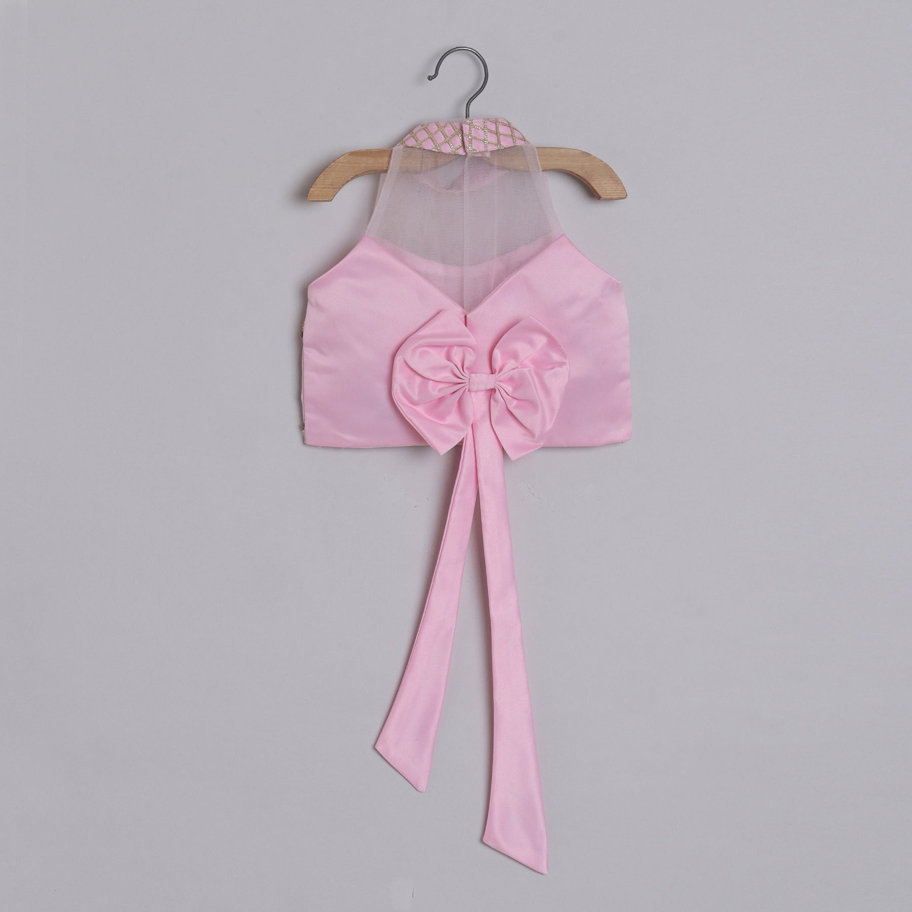 Girls Gorgeous Hand Embroidered Blouse And Layered Lehenga With Dupatta - funlittleones.com