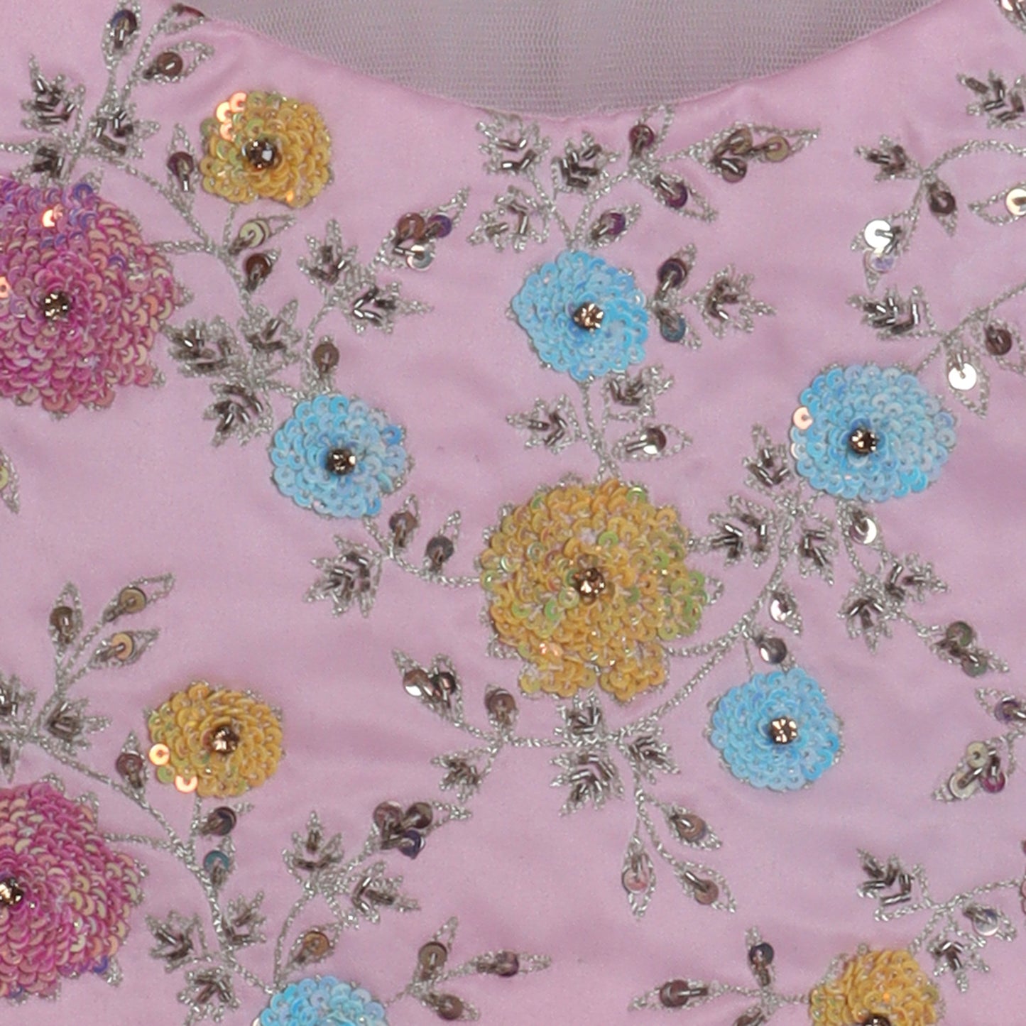 Girls Gorgeous Hand Embroidered Blouse And Layered Lehenga With Dupatta - funlittleones.com