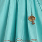 Girls Adorable Light Blue Top And Gota Lace Work Flared Lehenga With Beige Dupatta - funlittleones.com