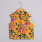 Boys Yellow Ocher Kurta Jacket And Pyjama - funlittleones.com