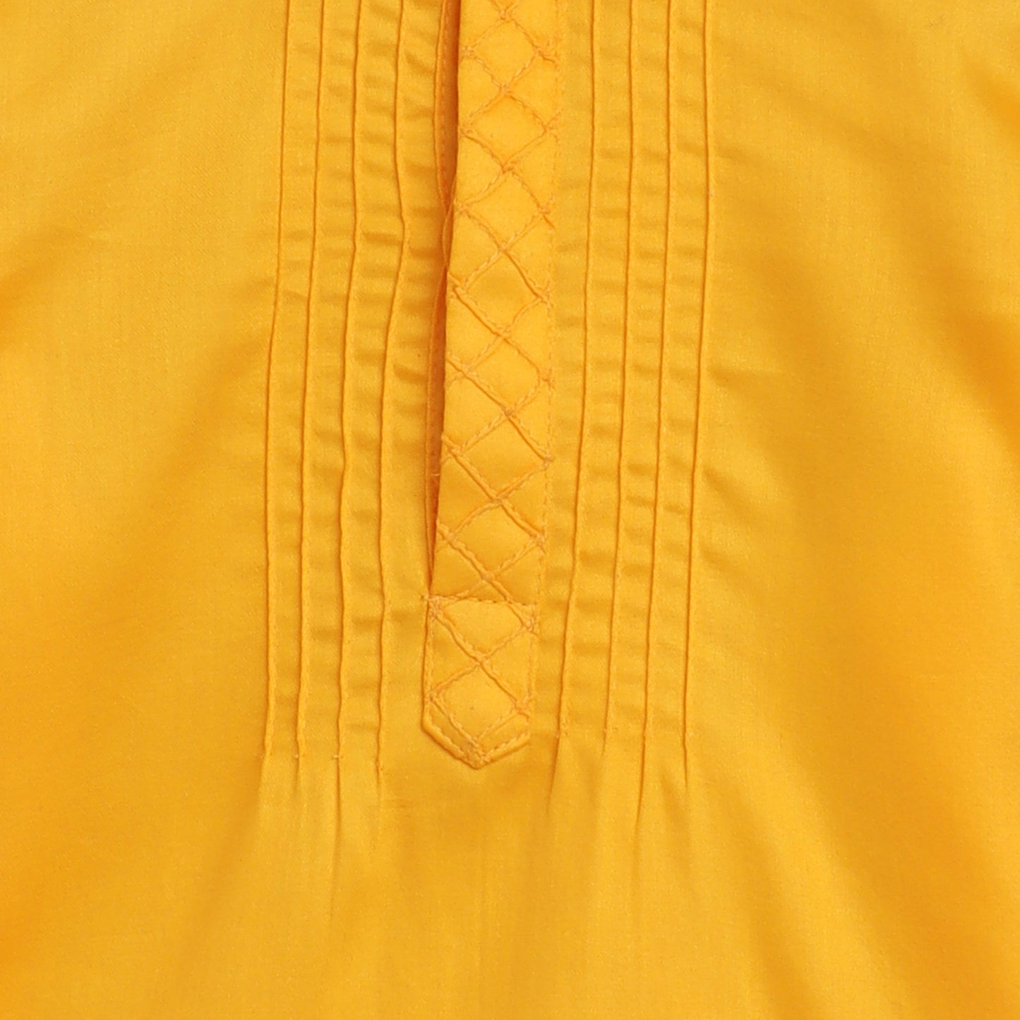 Boys Yellow Ocher Kurta Jacket And Pyjama - funlittleones.com