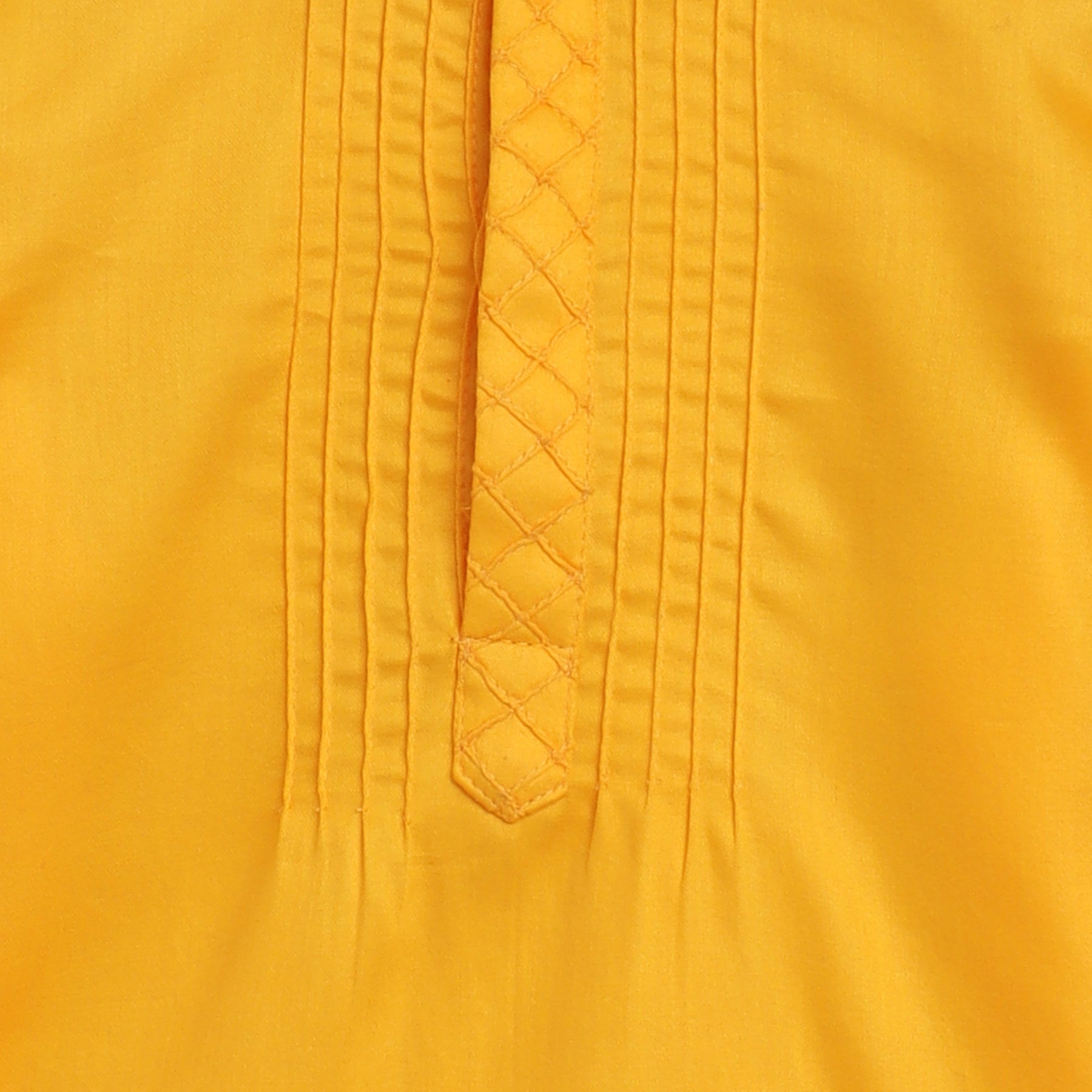 Boys Yellow Ocher Kurta Jacket And Pyjama - funlittleones.com