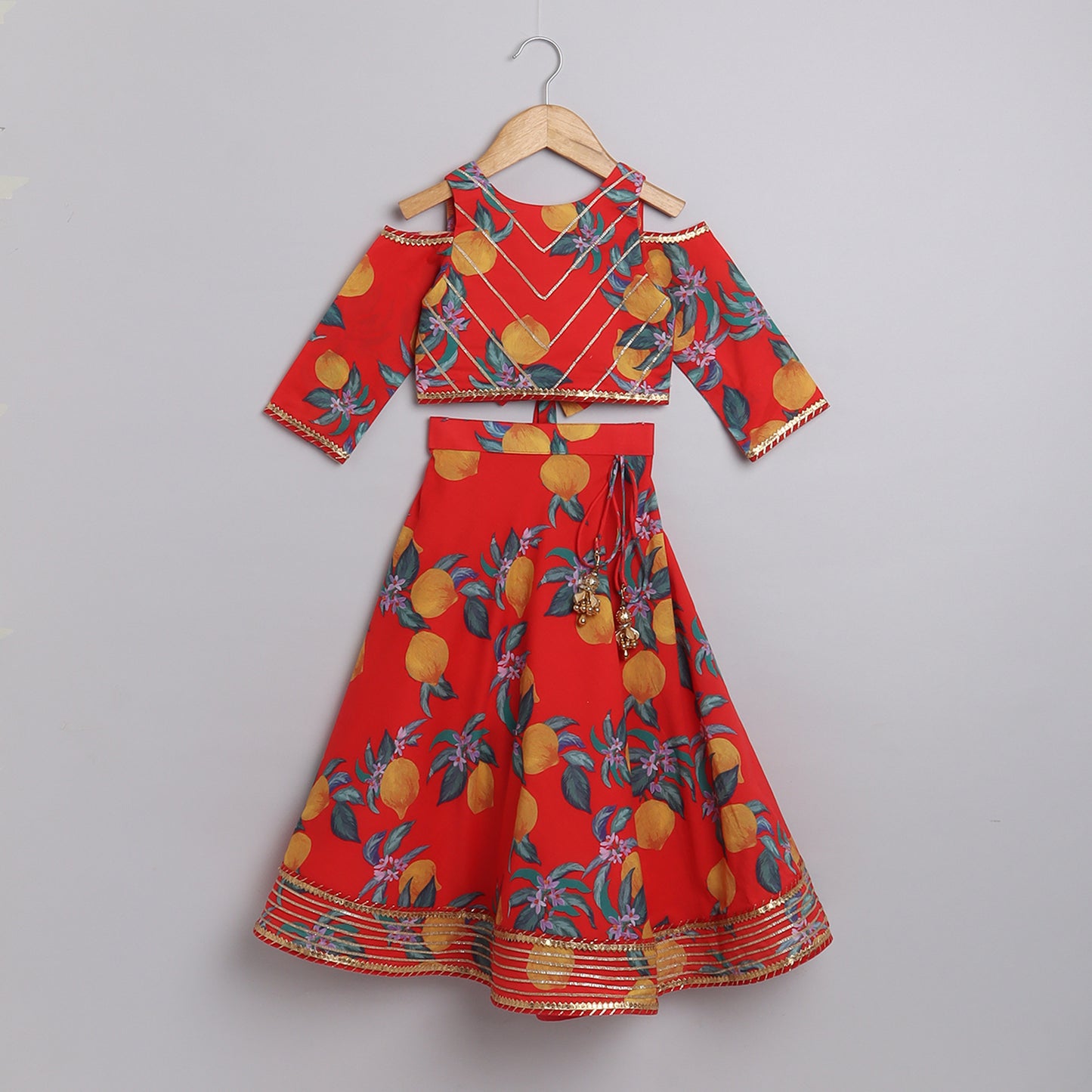 Girls Lemon Printed Skirt And Top Cotton - funlittleones.com